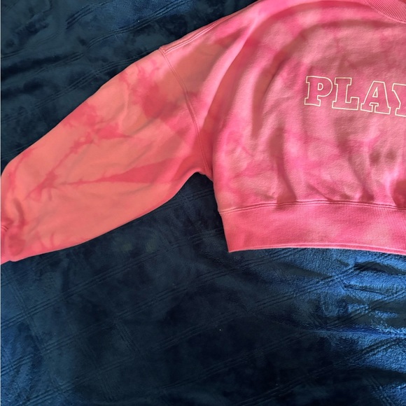 Women’s size S pink Playboy long sleeved sweatshirt crop top - Picture 4 of 10